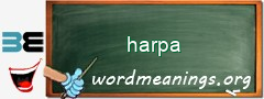 WordMeaning blackboard for harpa